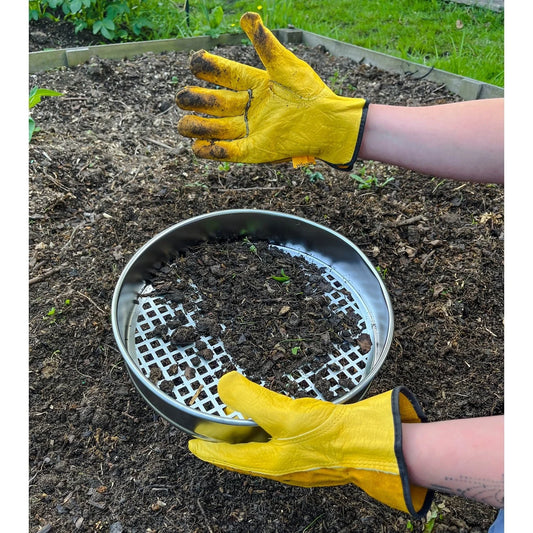 TABLER SCAPER LTD Heavy Duty Garden Riddle, 30cm Potting Sieve, Mesh Soil/Compost Sift