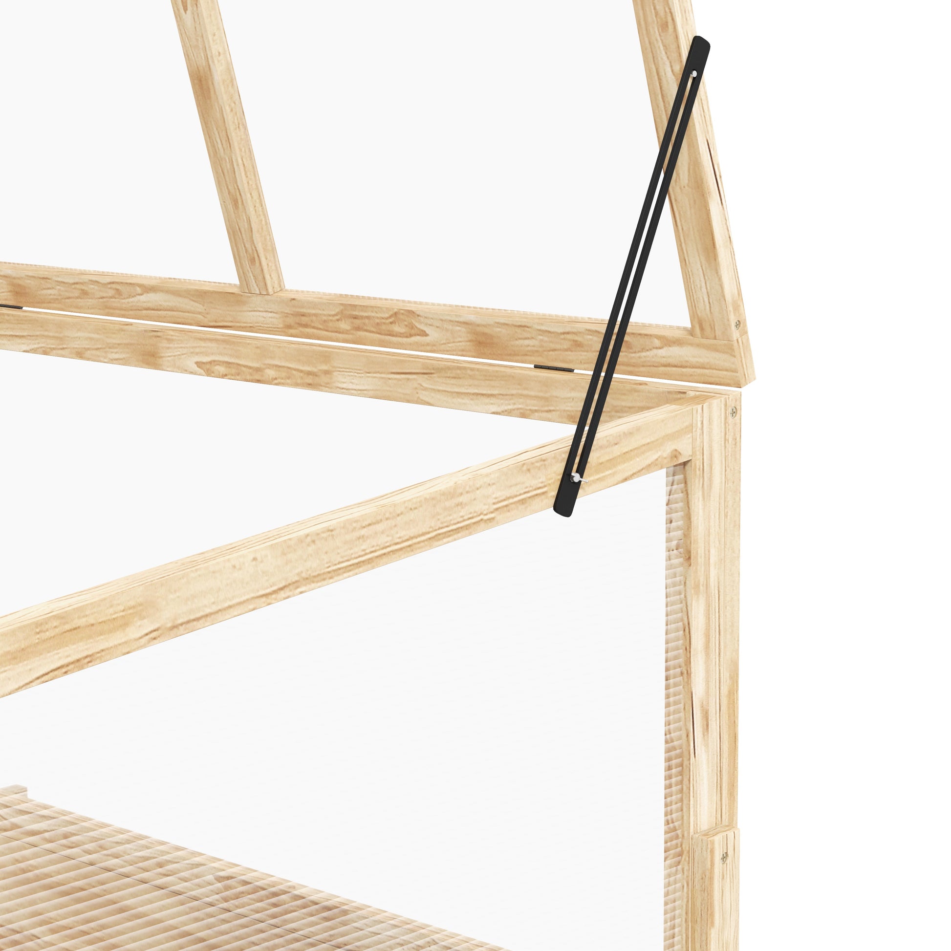 Outdoor Raised Garden Bed with Cold Frame Greenhouse and Openable Top, Wooden Elevated Planter Box for Vegetables, Flowers and Herbs, 98x98x63.5cm