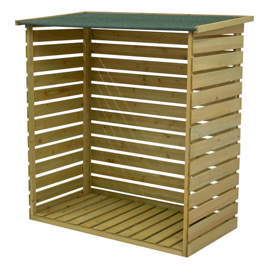 TABLER SCAPER LTD Treated Wooden Heavy Duty Log Store Garden Storage Shed