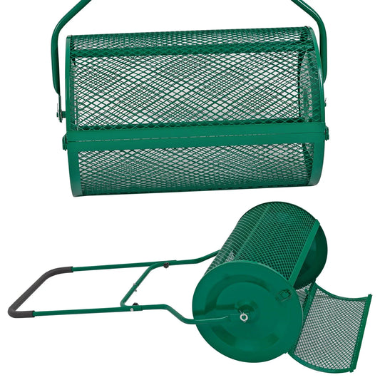 TABLER SCAPER LTD 76L Lawn Compost Spreader Top Dress Soil/Fertiliser/Seed Heavy Duty Garden Roller