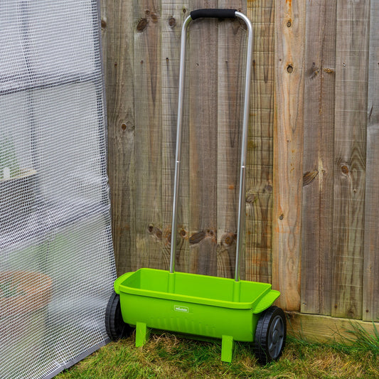 Woodside 10L Lawn/Grass Seed Spreader for Granular Fertiliser and Feed Treatment