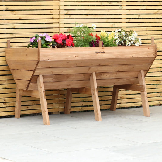 TABLER SCAPER LTD Raised Wooden Garden Bed Planter, Plants &amp; Vegetable/Herb Box, Large 150cm