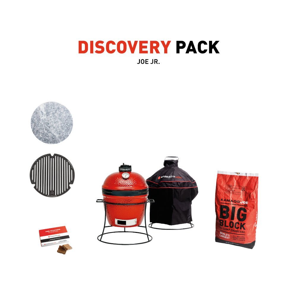 Kamado Joe "Joe Jr." Charcoal BBQ Grill Smoker with Discovery Pack Kamado Joe "Joe Jr." Charcoal BBQ Grill Smoker with Discovery Pack
